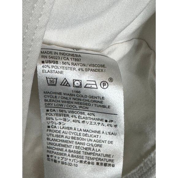 Banana Republic White Sleeveless Square Neck Bodysuit Casual Workwear Layer XS - Picture 5 of 8